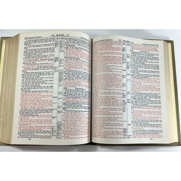 1971 Holy Bible Family Heirloom Blank Master Reference Edition Red Letter - Picture 7 of 13